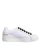 Dolce & Gabbana White Nylon Leather Low Top Sneakers Shoes -   -  Dolce & Gabbana.